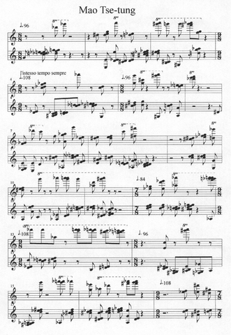 Ausschnitt aus VOICES AND PIANO - Klavierpart von Mao Tse-tung Ausschnitt aus VOICES AND PIANO - Klavierpart von Mao Tse-tung